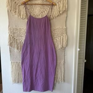 Victor Glemaud Purple Strappy Midi Dress